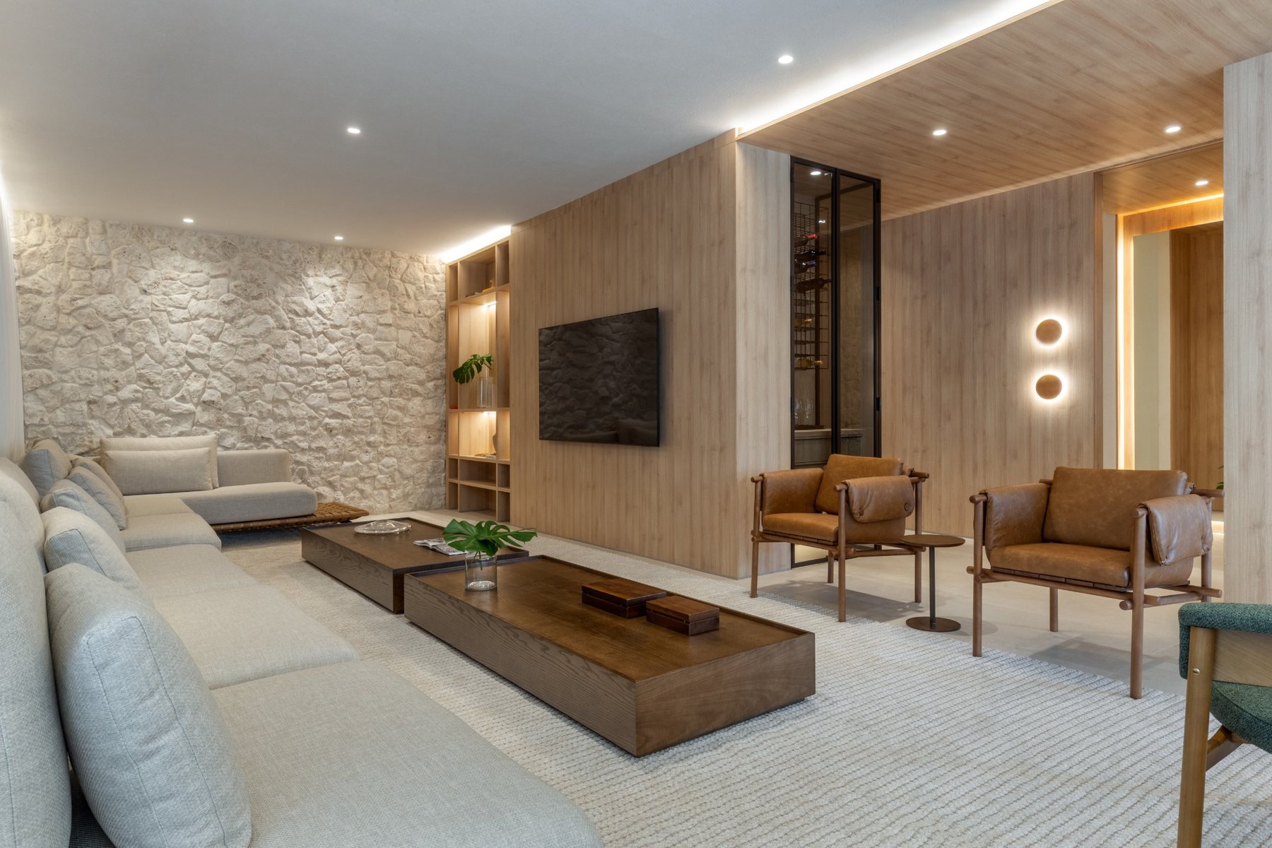 Living decorado do Arboreto Mirante